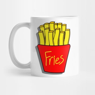 french fries on blue Mug